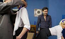 Bad schoolgirls Romana, Krystal, Louise, and Loz banged hard in uniform orgy