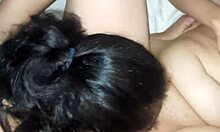 Petite latina in bisexual trio with cum in mouth.