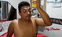 Brazilian amateur Paty Bumbum trades sex for alcohol gel during corona.