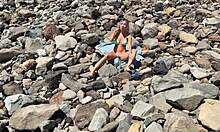 Student Teen Runs Away and Fucks Big Dildo