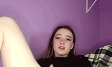 i'm just a young teen 18+ rubbing my puffy pussy after pulling panties aside for used panty bank