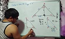 Asian Student And Teacher In Mathematical Sexual Triangle In Bedroom