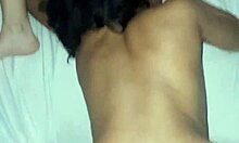 Petite latina in bisexual trio with cum in mouth.