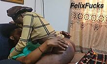 We had an amazing quickie sex with a delivery girl who also hooks up, featuring her wet pussy and big black cock.