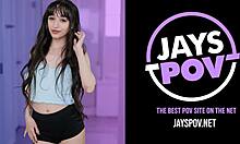 Ronnie violet takes big cock pov intensely