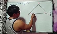 Asian Student And Teacher In Mathematical Sexual Triangle In Bedroom