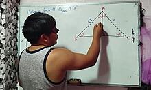 Asian Student And Teacher In Mathematical Sexual Triangle In Bedroom
