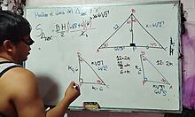 Asian Student And Teacher In Mathematical Sexual Triangle In Bedroom