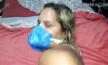 Brazilian amateur Paty Bumbum trades sex for alcohol gel during corona.