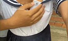 my neighbor lost a bet and wore a cute japanese uniform 😍 we fucked her big ass while her boyfriend worked.