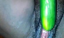 Imagine Fucking This Pregnant Ebony Bbw's Pussy With A Big Cucumber