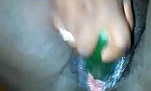 Imagine Fucking This Pregnant Ebony Bbw's Pussy With A Big Cucumber