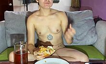 day 5 eating boyfriend's special lunch with dessert