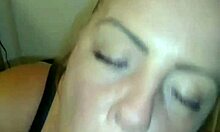 i watch my wife suck big black cock close-up, swallowing every drop