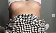 Russian Brunette Student Sucks Old Man's Cock In POV, Then Rides In Cowgirl For Cheating Fun