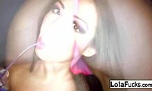 Sexy Lola Foxx plays with her pussy and tits in this hot compilation