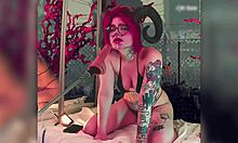 redheaded hottie achieves sensual orgasm with toys