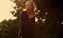 In the wind, a czech teen shows off her glamor in this video