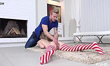 so, this blonde teen is like a fuck doll getting her ass fucked hard.