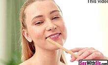 Hey, this naughty Russian teen 18+ stepsis bangs her nerdy stepbro!