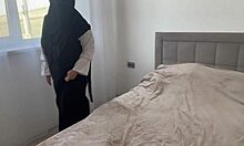 arab zalifah shows shaved holes while cleaning