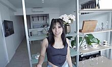 stepsister takes instagram photo, clothes come off