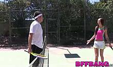 Outdoor Drilling Of Cute Teens