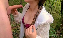 She Sucks My Cock In The Forest And I Cum In Her Mouth