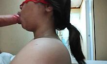 Asian Cumslut Sucks Cock