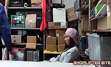 oh man, that young shoplifting teen got caught and blackmailed in the store