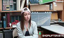 oh man, that young shoplifting teen got caught and blackmailed in the store