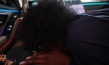 I deepthroat my black Uber driver's big cock passionately.