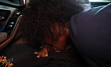 I deepthroat my black Uber driver's big cock passionately.