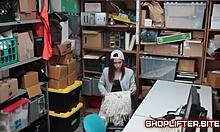 oh man, that young shoplifting teen got caught and blackmailed in the store