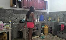 Housewives Prepare Lunch And Sensually Touch Each Other's Big Tits