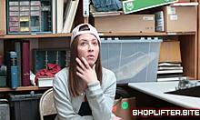 oh man, that young shoplifting teen got caught and blackmailed in the store