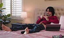 catching boyfriend jerking with condom when he could go raw with me