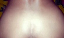 Latina amateur brunette swallows huge cock in homemade scene