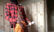 when home alone, i fucked my silicone toy vaginally with my monster cock