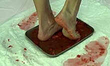 Beautiful Feet Pee On Strawberries And Trample