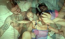 Caramella del x wants to fuck jimmy but he brings a gangbang with cum and domination