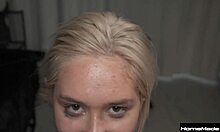 Grab her tight - busty blonde fucked by coke can cock