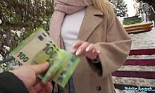 Public agent catches cute blonde for outdoor POV blowjob and hardcore sex with big dick in tight pussy
