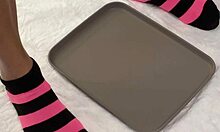 Beautiful Feet Pee On Strawberries And Trample