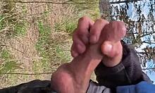 Masturbating Outdoor While Ladies Watch