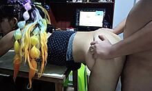 the secretary goes for a job interview and ends up sucking the boss's cock