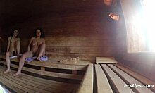 Very Hairy Amateur Lesbians Get It On In Shower