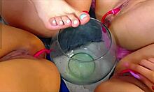 Lucy Devours Four Pussies Covered in Fluids During Intense Squirting Orgasms and Licking