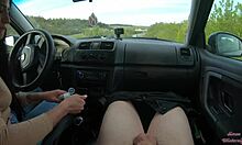 Public Road Car Handjob With Teen Next Door In Forest!