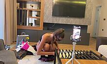 I pounded that tall teen brunette with big natural tits in missionary after shopping.